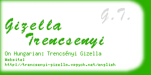 gizella trencsenyi business card